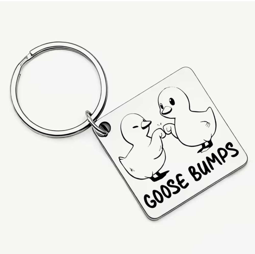 3/$25 Goose Bumps Goosebumps Geese Stainless Steel Keychain NEW